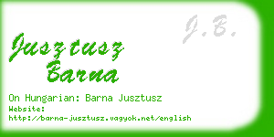jusztusz barna business card